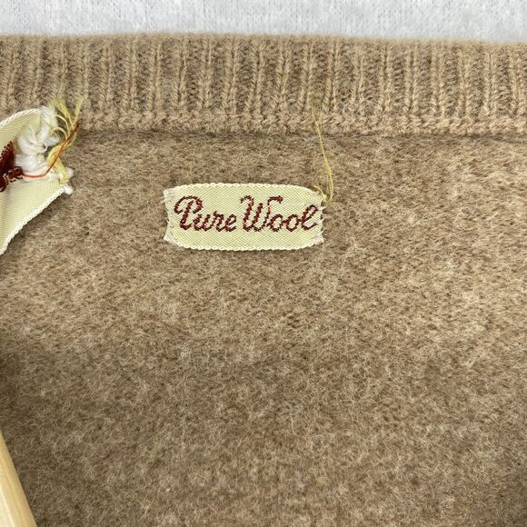 BRAEMAR Sweater Womens S Pure Lambswool Long Sleeve Pullover Brown Scotland Vtg - Picture 9 of 16